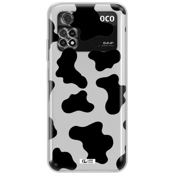 Cow Print Xiaomi Poco M4 Pro 4G Clear Tpu Case