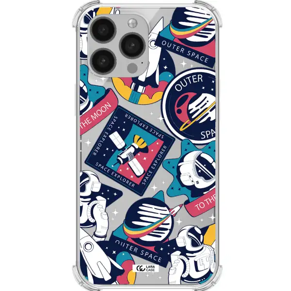 Astronaut Stickers Apple iPhone 13 Pro Clear PC Case