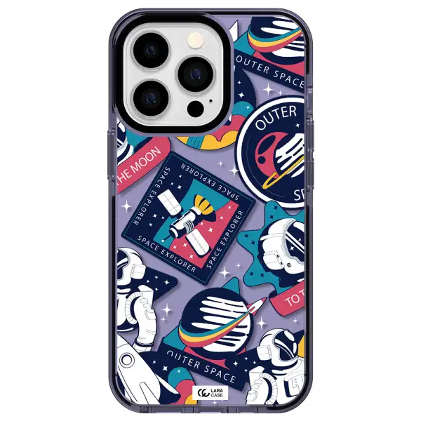 Astronaut Stickers Apple iPhone 13 Pro impact Lilac Case