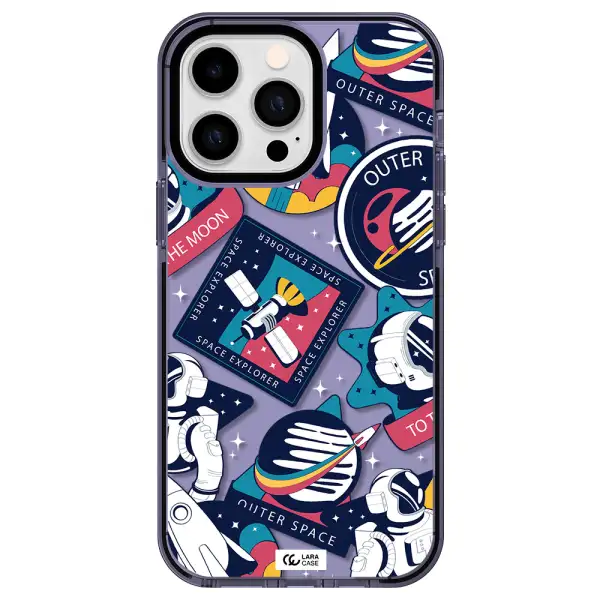 Astronaut Stickers Apple iPhone 15 Pro Max impact Lilac Case