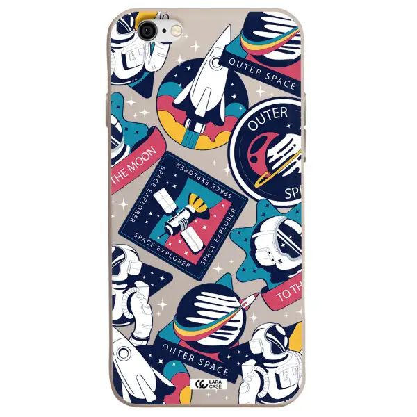 Astronaut Stickers Apple iPhone 6 Silicone Stone Case