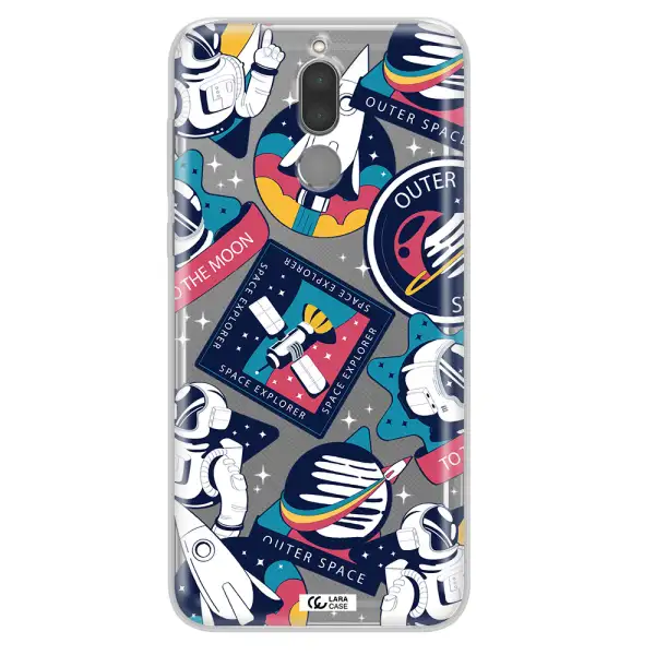 Astronaut Stickers Huawei Mate 10 Lite Clear TPU Case