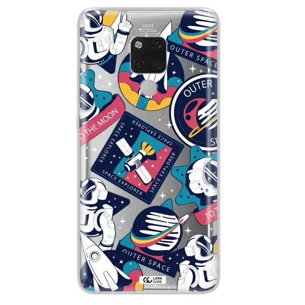 Astronaut Stickers Huawei Mate 20X Clear TPU Case