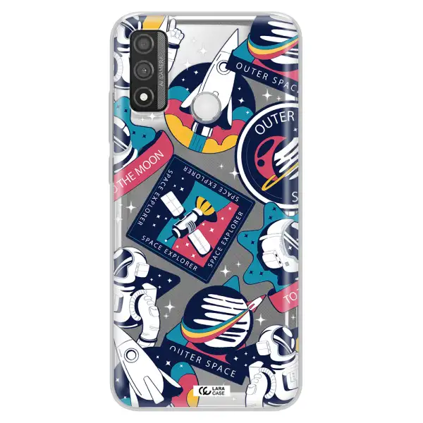 Astronaut Stickers Huawei P Smart 2020 Clear TPU Case