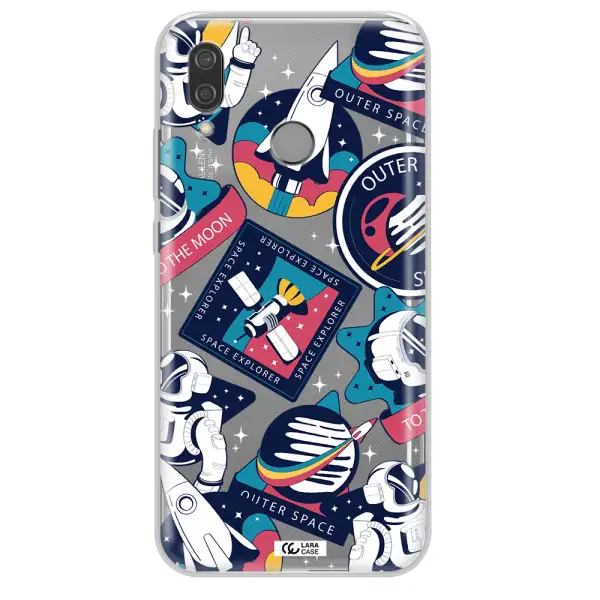 Astronaut Stickers Huawei P20 Lite Clear TPU Case