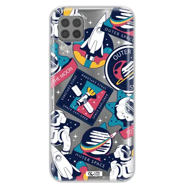 Astronaut Stickers Huawei P40 Lite Clear TPU Case