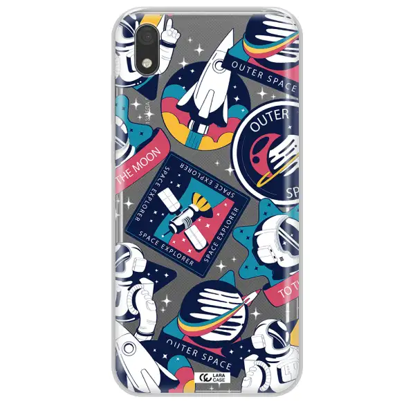 Astronaut Stickers Huawei Y5 2019 Clear TPU Case