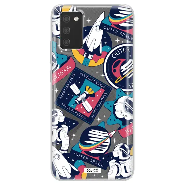 Astronaut Stickers Samsung A02S Clear TPU Case
