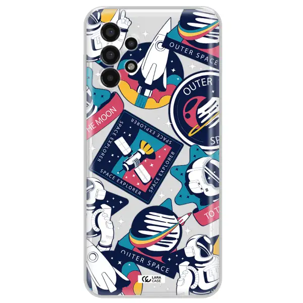 Astronaut Stickers Samsung A13 4g Clear TPU Case