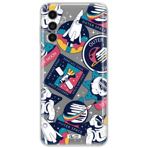 Astronaut Stickers Samsung A13 5G Clear Tpu Case