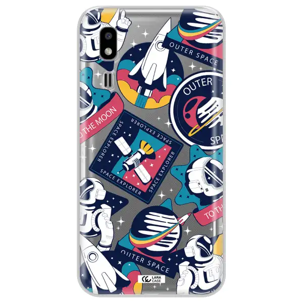 Astronaut Stickers Samsung A2 Core Clear TPU Case