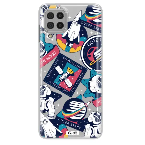 Astronaut Stickers Samsung A22 4g Clear TPU Case