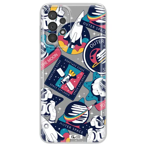Astronaut Stickers Samsung A23 5G Clear Tpu Case