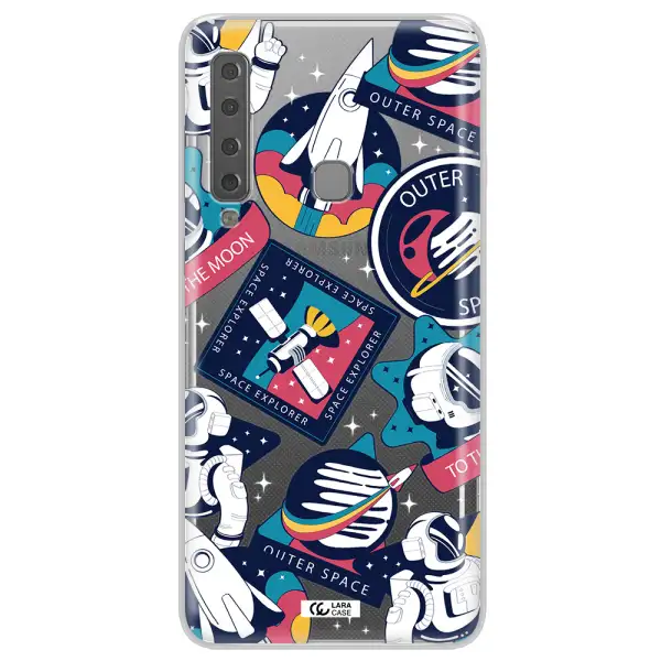 Astronaut Stickers Samsung A9 2018 Clear TPU Case