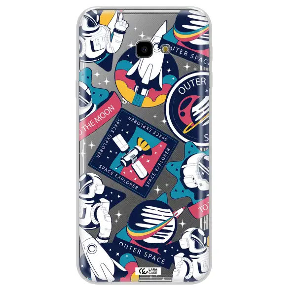 Astronaut Stickers Samsung J4 Plus Clear TPU Case
