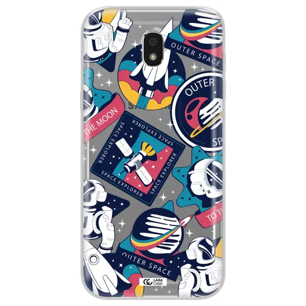 Astronaut Stickers Samsung J5 2017 Clear TPU Case