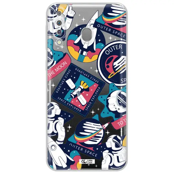 Astronaut Stickers Samsung M30 Clear TPU Case