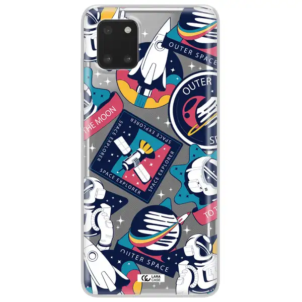 Astronaut Stickers Samsung Note 10 Lite Clear TPU Case
