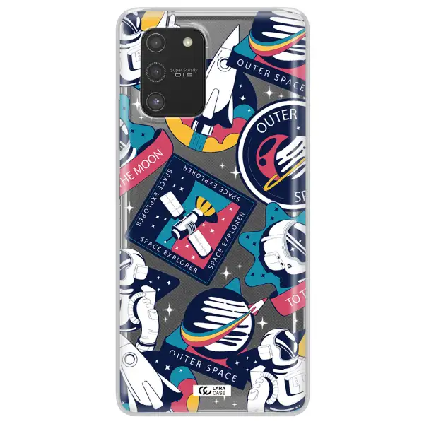 Astronaut Stickers Samsung S10 Lite Clear TPU Case
