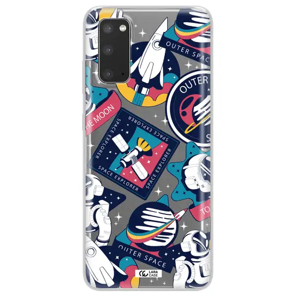 Astronaut Stickers Samsung S20 Clear TPU Case