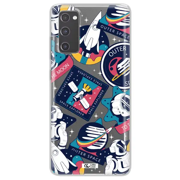 Astronaut Stickers Samsung S20 Fe Clear TPU Case
