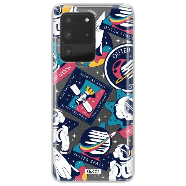 Astronaut Stickers Samsung S20 Ultra Clear TPU Case