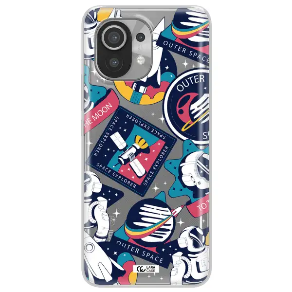 Astronaut Stickers Xiaomi Mi 11 Clear TPU Case
