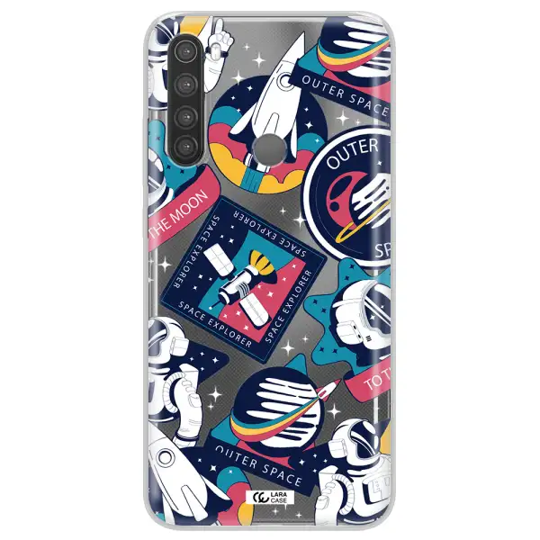 Astronaut Stickers Xiaomi Note 8 Clear TPU Case