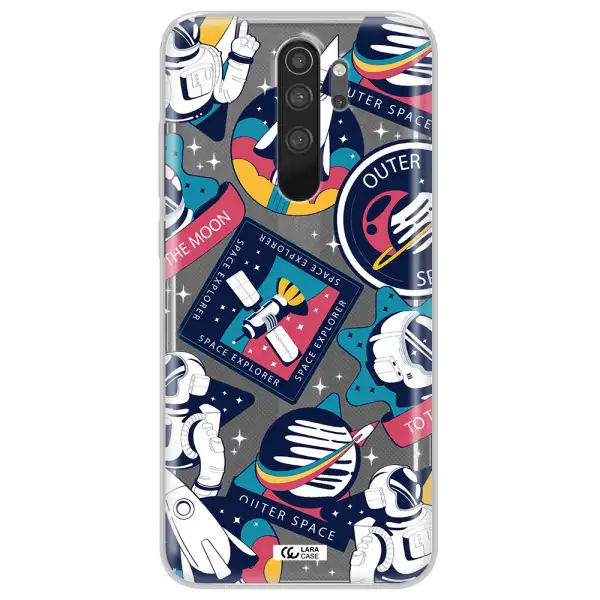 Astronaut Stickers Xiaomi Note 8 Pro Clear TPU Case