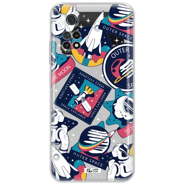 Astronaut Stickers Xiaomi Poco M4 Pro 4G Clear Tpu Case