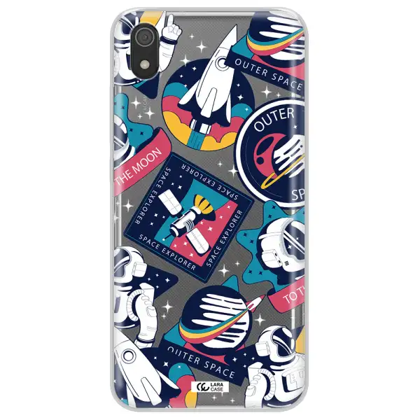 Astronaut Stickers Xiaomi Redmi 7A Clear TPU Case