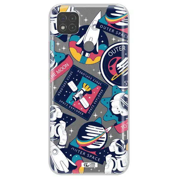 Astronaut Stickers Xiaomi Redmi 9C Clear TPU Case