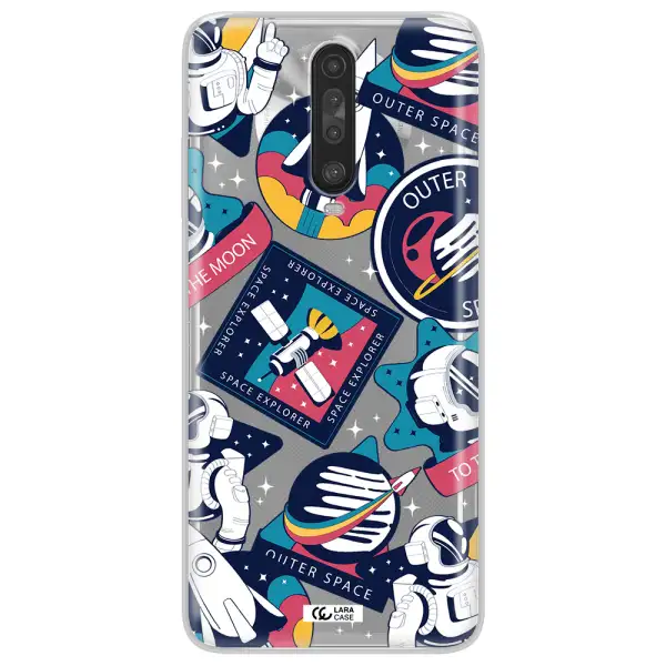 Astronaut Stickers Xiaomi Redmi K30 Clear TPU Case