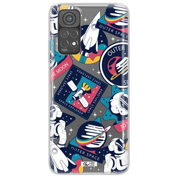 Astronaut Stickers Xiaomi Redmi Note 11 Clear TPU Case