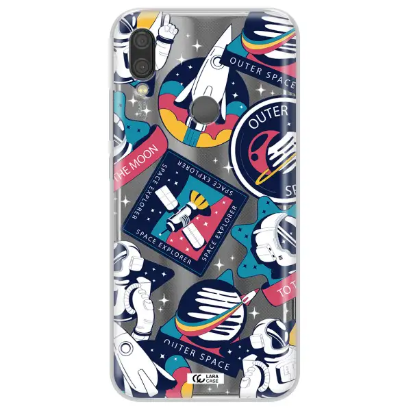 Astronaut Stickers Xiaomi Redmi Note 7 Clear TPU Case