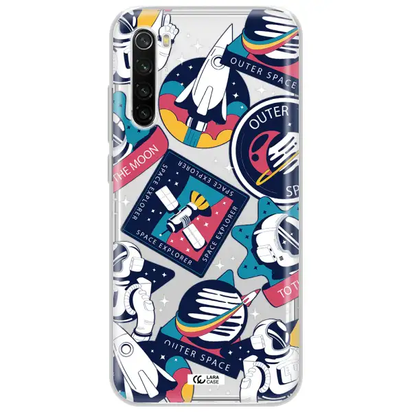 Astronaut Stickers Xiaomi Redmi Note 8T Clear Tpu Case