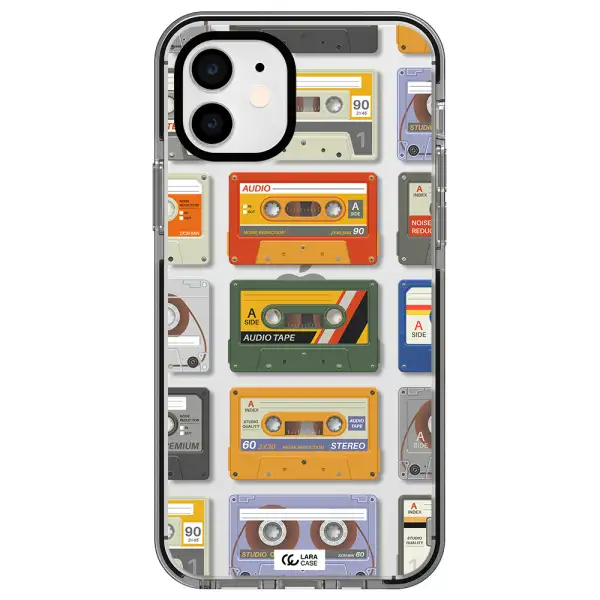 All My Cassettes Apple iPhone 11 impact black border Case