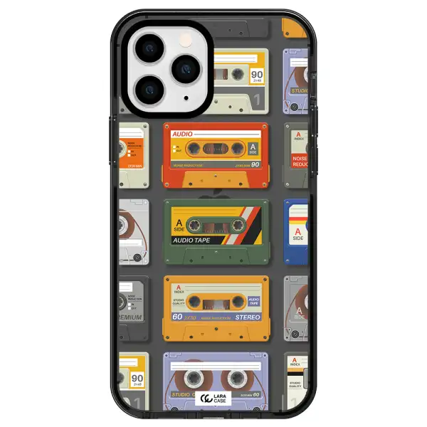 All My Cassettes Apple iPhone 11 pro max impact Smoke Black Case