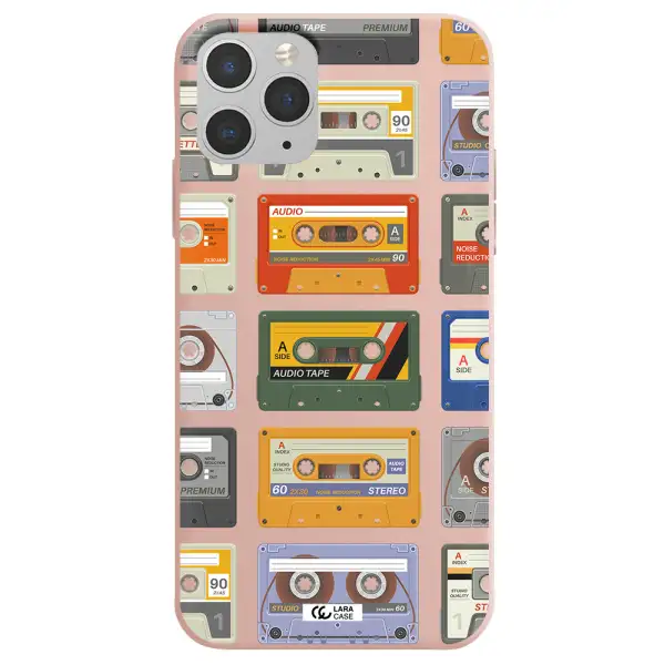 All My Cassettes Apple iPhone 11 pro Silicone pastel pink Case