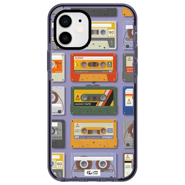 All My Cassettes Apple iPhone 12 impact Lilac Case