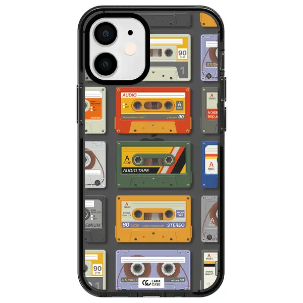 All My Cassettes Apple iPhone 12 mini impact Smoke Black Case