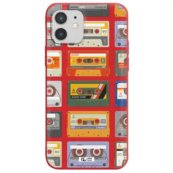 All My Cassettes Apple iPhone 12 mini Silicone Imperial Red Case