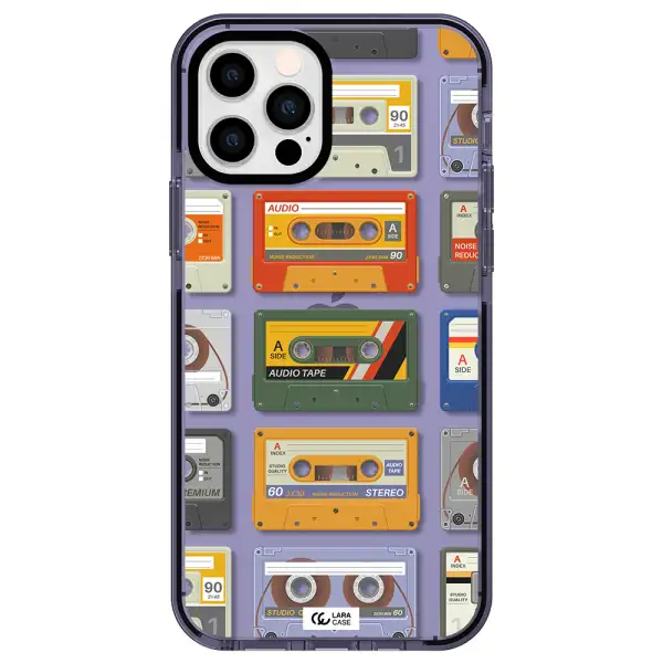All My Cassettes Apple iPhone 12 pro impact Lilac Case
