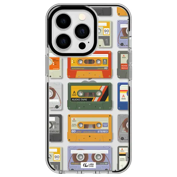 All My Cassettes Apple iPhone 13 Pro impact black border Case