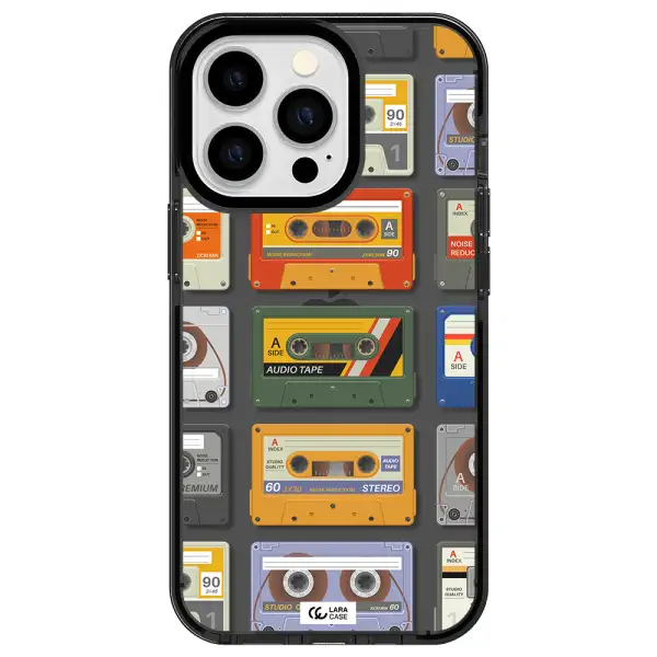 All My Cassettes Apple iPhone 13 Pro impact Smoke Black Case