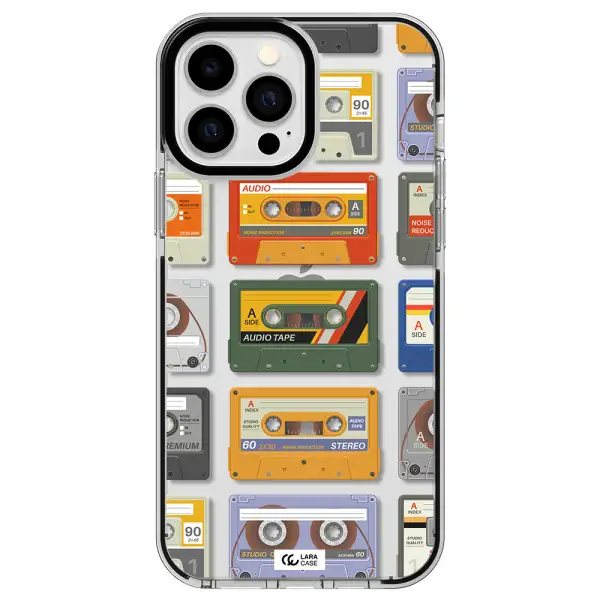 All My Cassettes Apple iPhone 13 Pro Max impact black border Case