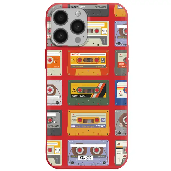 All My Cassettes Apple iPhone 13 Pro Silicone Imperial Red Case
