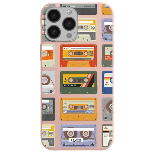 All My Cassettes Apple iPhone 13 Pro Silicone pastel pink Case