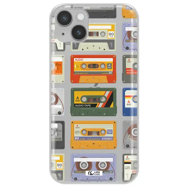 All My Cassettes Apple iPhone 14 Clear TPU Case