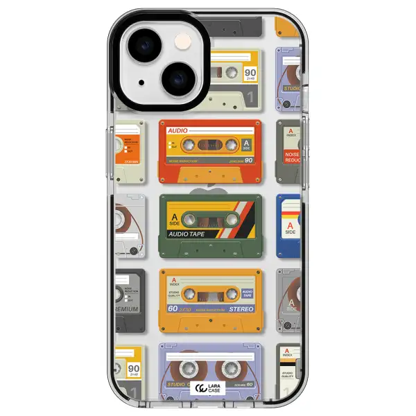 All My Cassettes Apple iPhone 14 impact black border Case